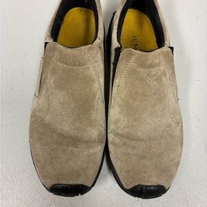 Merrell Beige Suede Slip-On Loafers 9